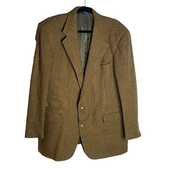 Polo Ralph Lauren Other - Vintage Polo Ralph Lauren brown Tweed Sport Coat 46 Long Blazer